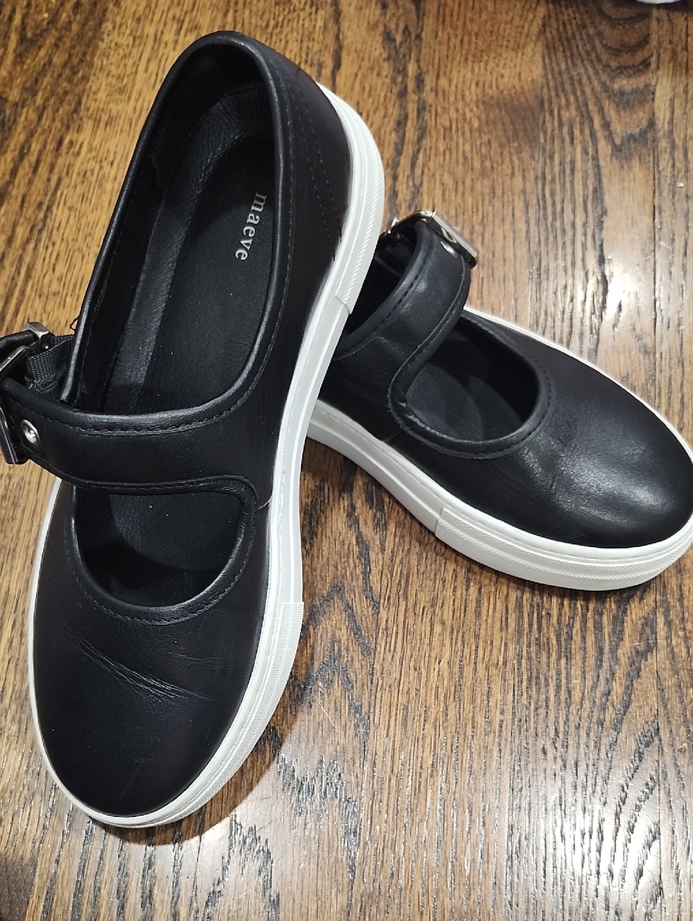 Maeve Black Mary Jane Platform Sneakers Anthropolgie BRAND- SIZE 38 (US 7/7.5)